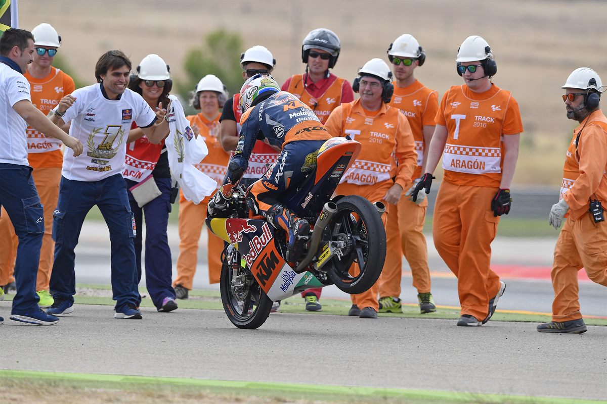Brad Binder & Team KTM RC250 GP Aragon 2016