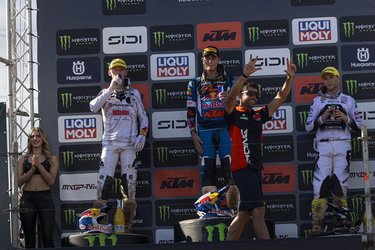 MXGP podium Grand Prix of Latvia