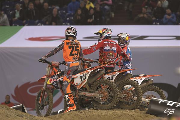 Marvin Musquin, Jeffrey Herlings & Ryan Dungey KTM 450 SX-F VELTINS-Arena 2016
