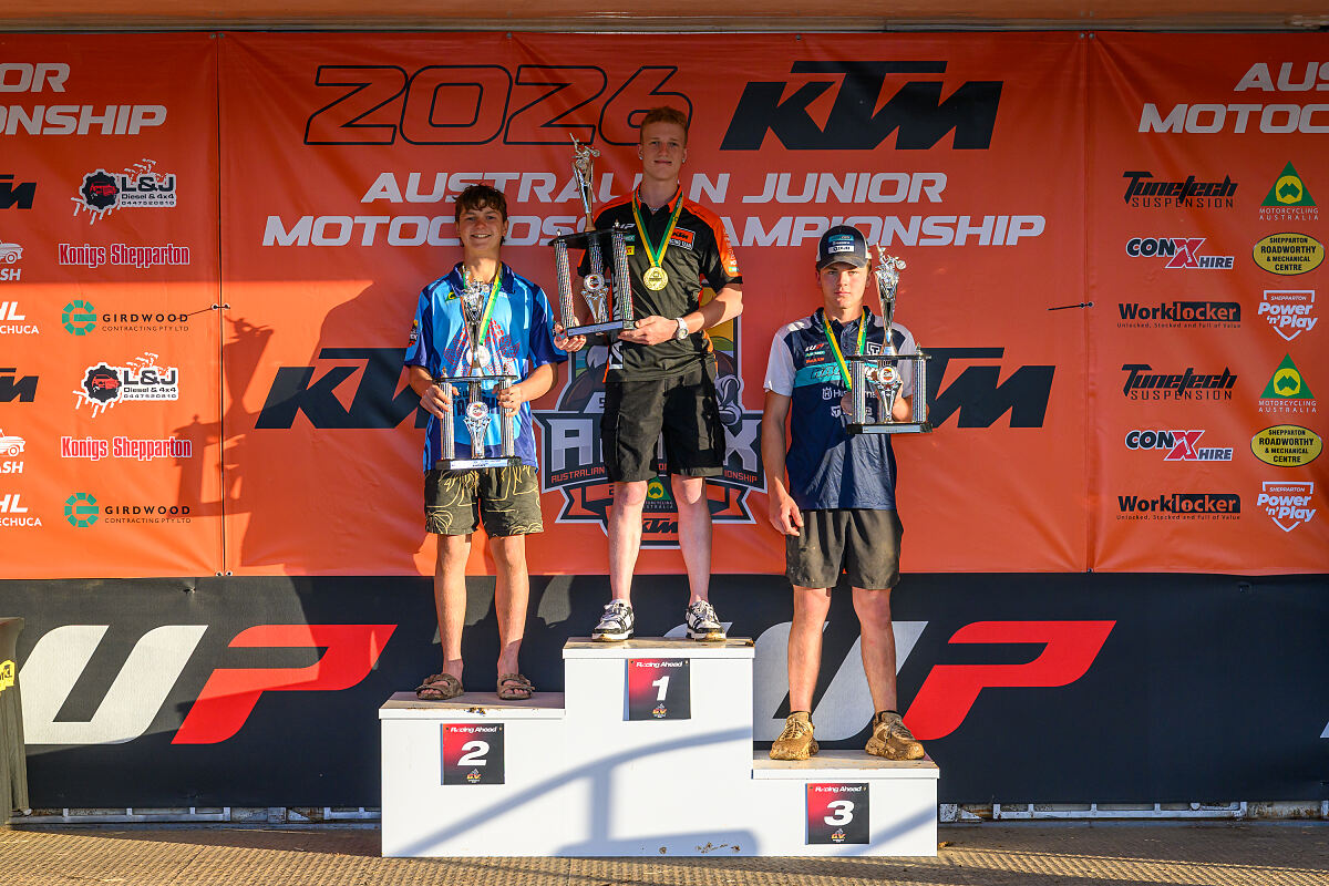 KYLE HARVEY PODIUM - KTM JUNIOR RACING TEAM - AJMX SHEPPARTON 