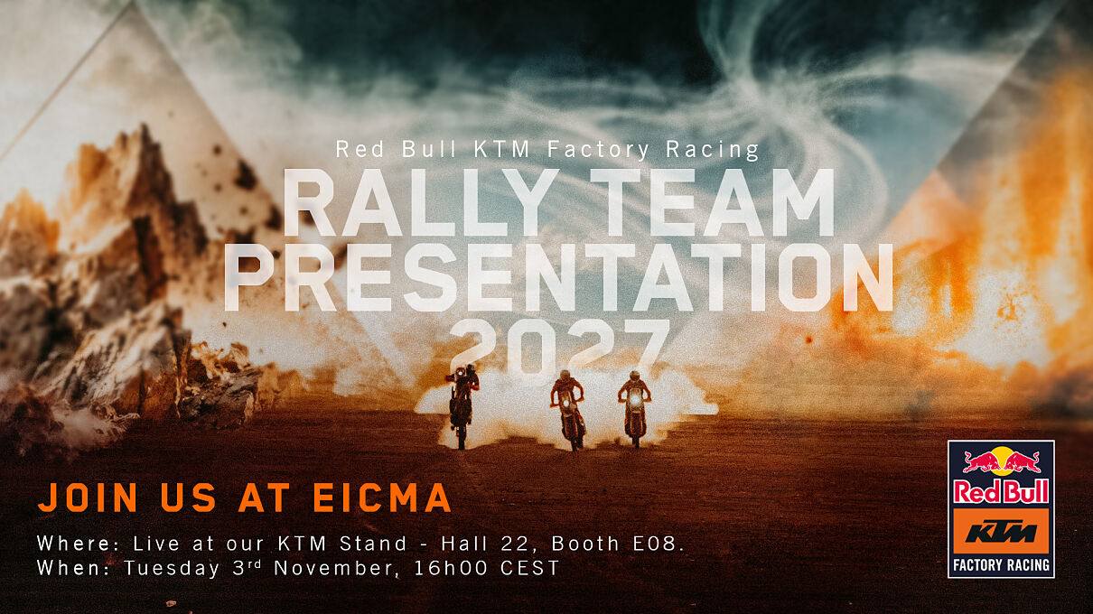 Red Bull KTM Factory Racing set to unveil 2027 rally team at EICMA
