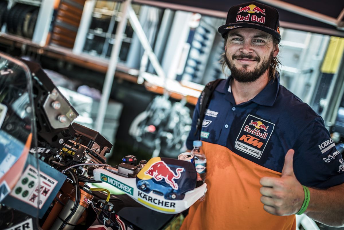 Toby Price KTM 450 RALLY Bivouac Dakar 2017