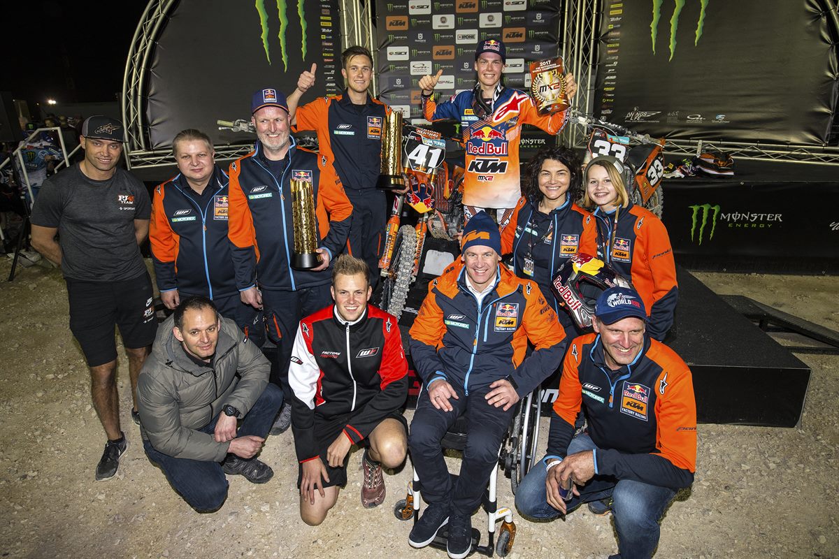 Pauls Jonass & Team KTM 250 SX-F Podium Losail 2017