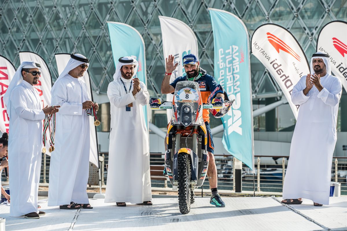 Antoine Meo KTM 450 RALLY Podium Abu Dhabi 2017