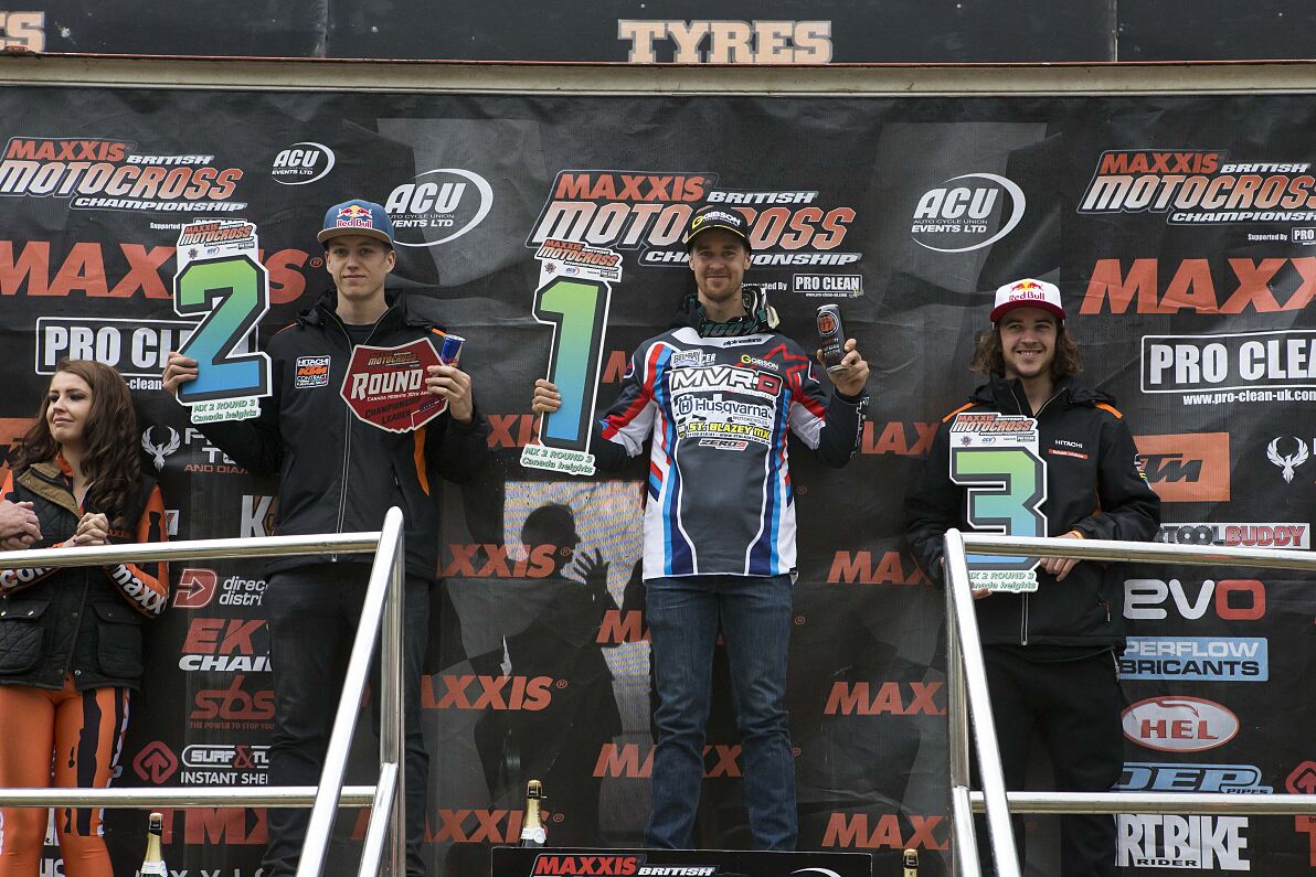 Round 3 Podium Ben Watson Harri Kullas Josiah Natzke