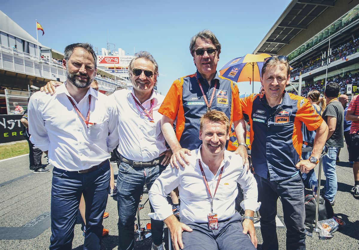 Jens Hainbach, Hubert Trunkenpolz, Stefan Pierer, Pit Beirer & Mike Leitner Start Circuit de Barcelona-Catalunya 2017