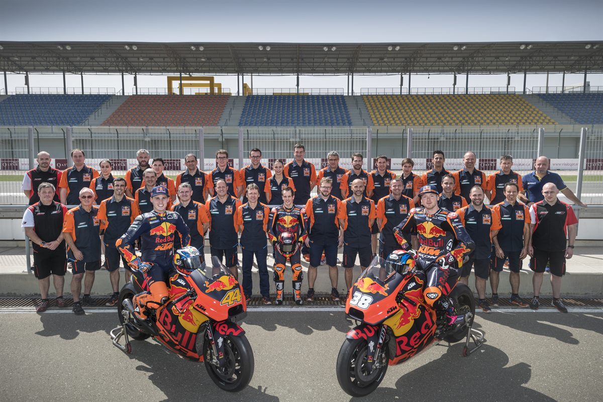 Red Bull KTM MotoGP Factory Racing Team Pit Lane Losail International Circuit 2018