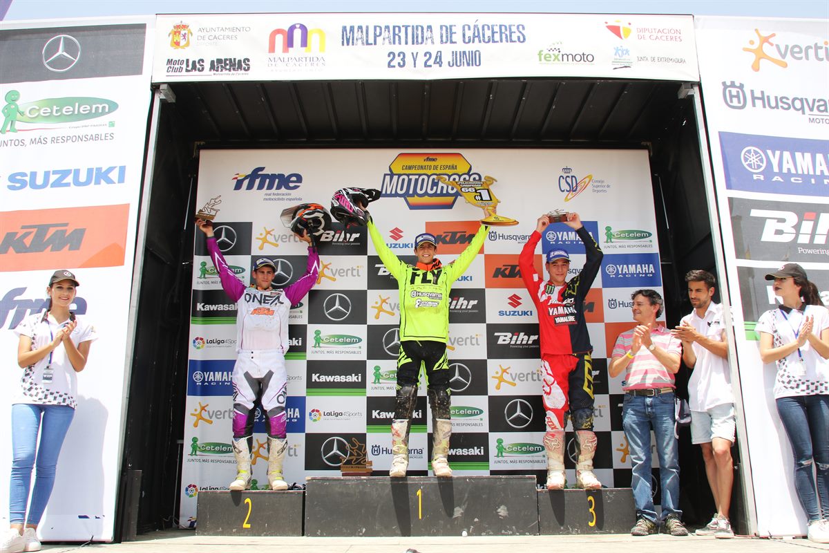 Podio MX2_Cto. España Motocross_Malpartida de Cáceres
