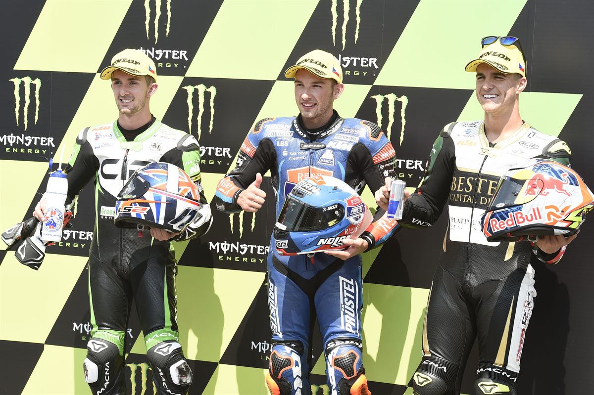 John McPhee,  Jacub Kornfeil & Marcos Ramirez Parc Ferme Automotodromo Brno 2018