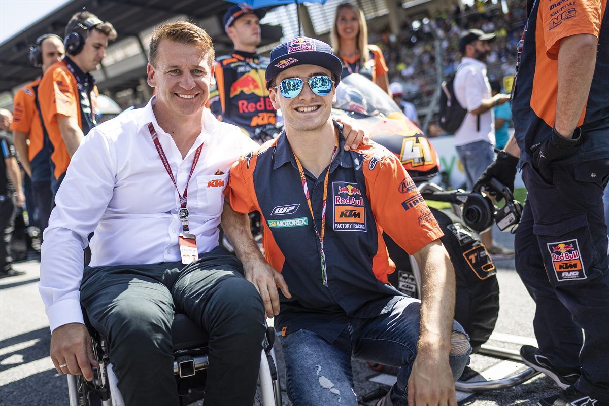 Pit Beirer & Jeffrey Herlings KTM Moto2 Start Red Bull Ring, Spielberg 2018