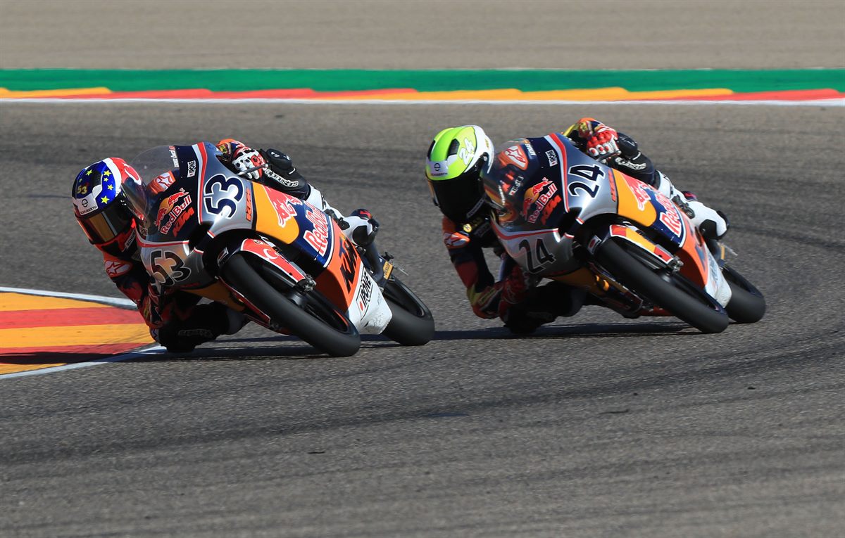 Deniz Öncü & Xavier Artigas KTM RC250 RB MotorLand Aragon 2018