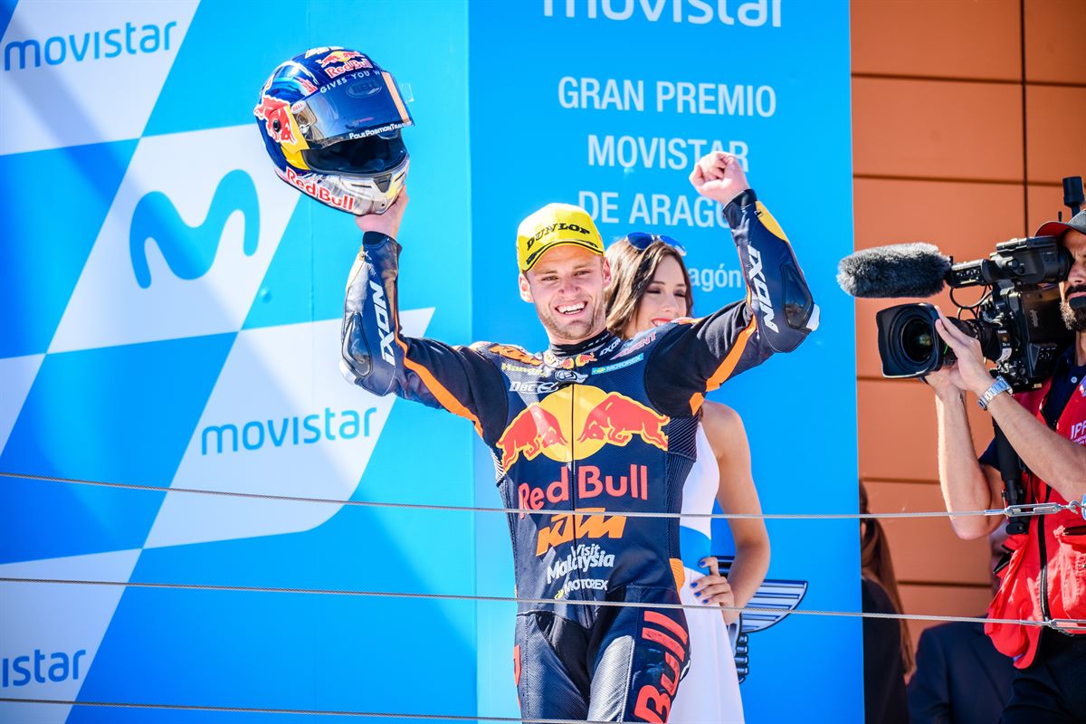 Brad Binder Podium MotorLand Aragon 2018