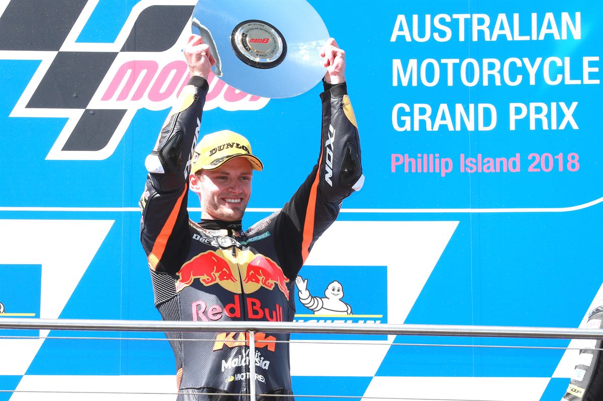 255297_Brad Binder Podium Phillip Island 2018