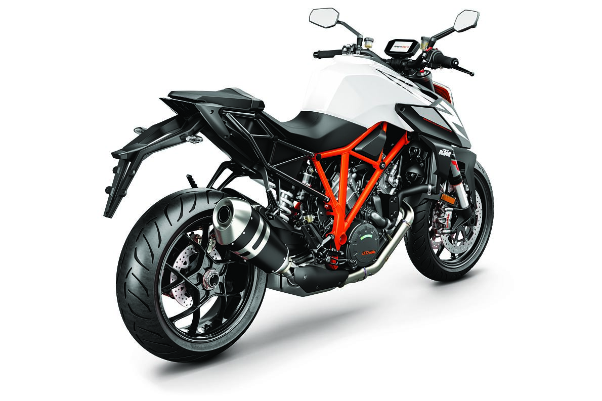 KTM 1290 SUPER DUKE R MY19 Black-White Rear-Right