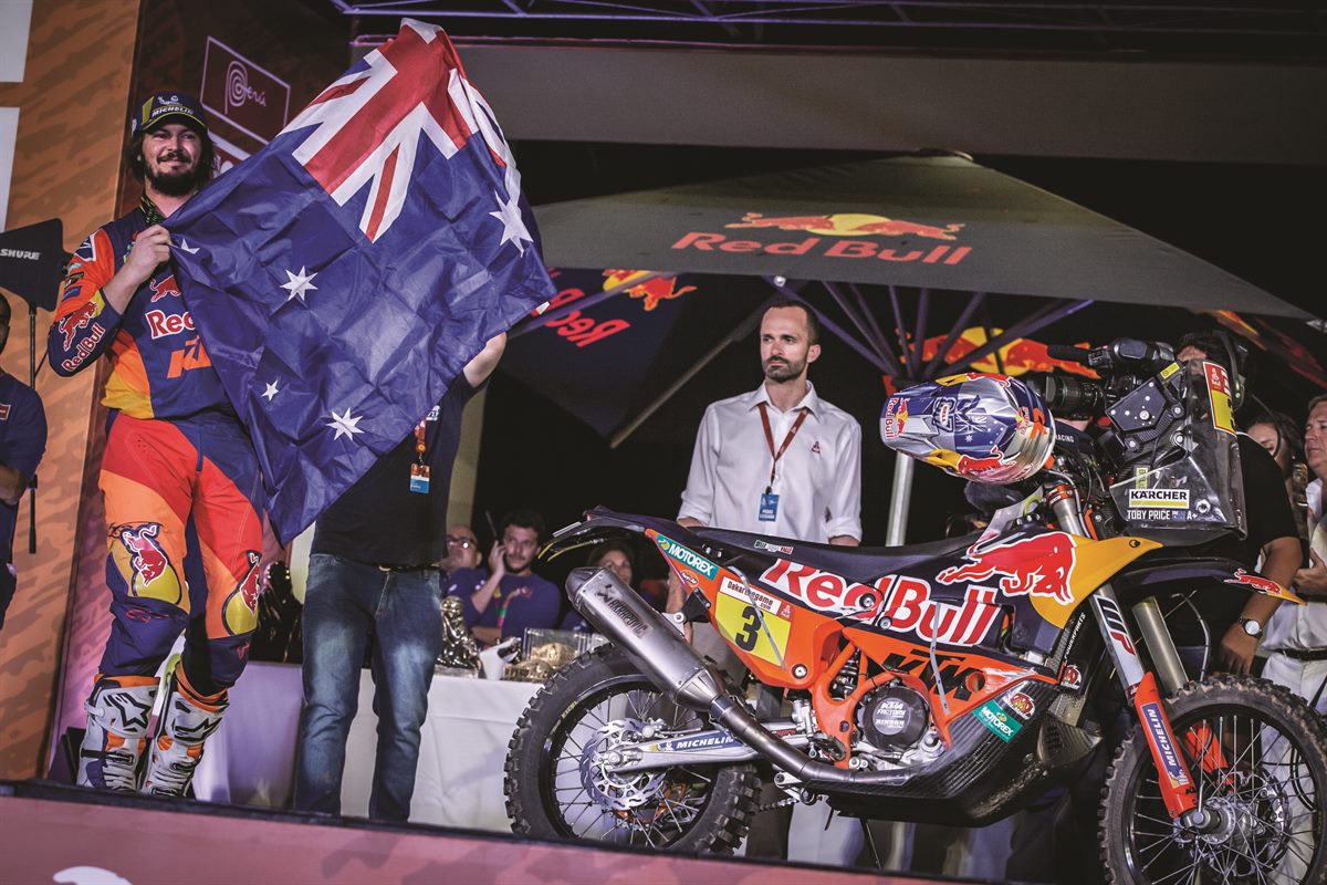 Toby Price KTM 450 RALLY podium Dakar 2019