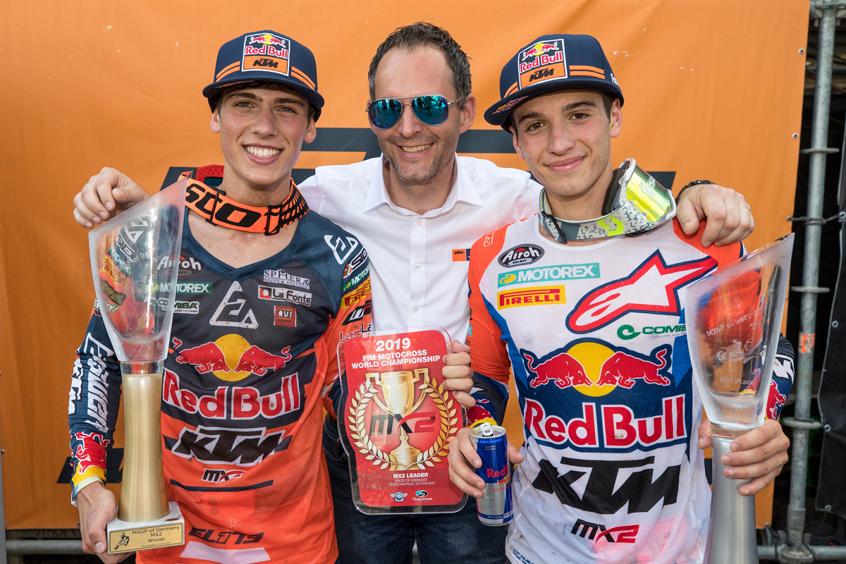 Jorge Prado, Robert Jonas & Tom Vialle KTM 250 SX-F 2019 Teutschenthal