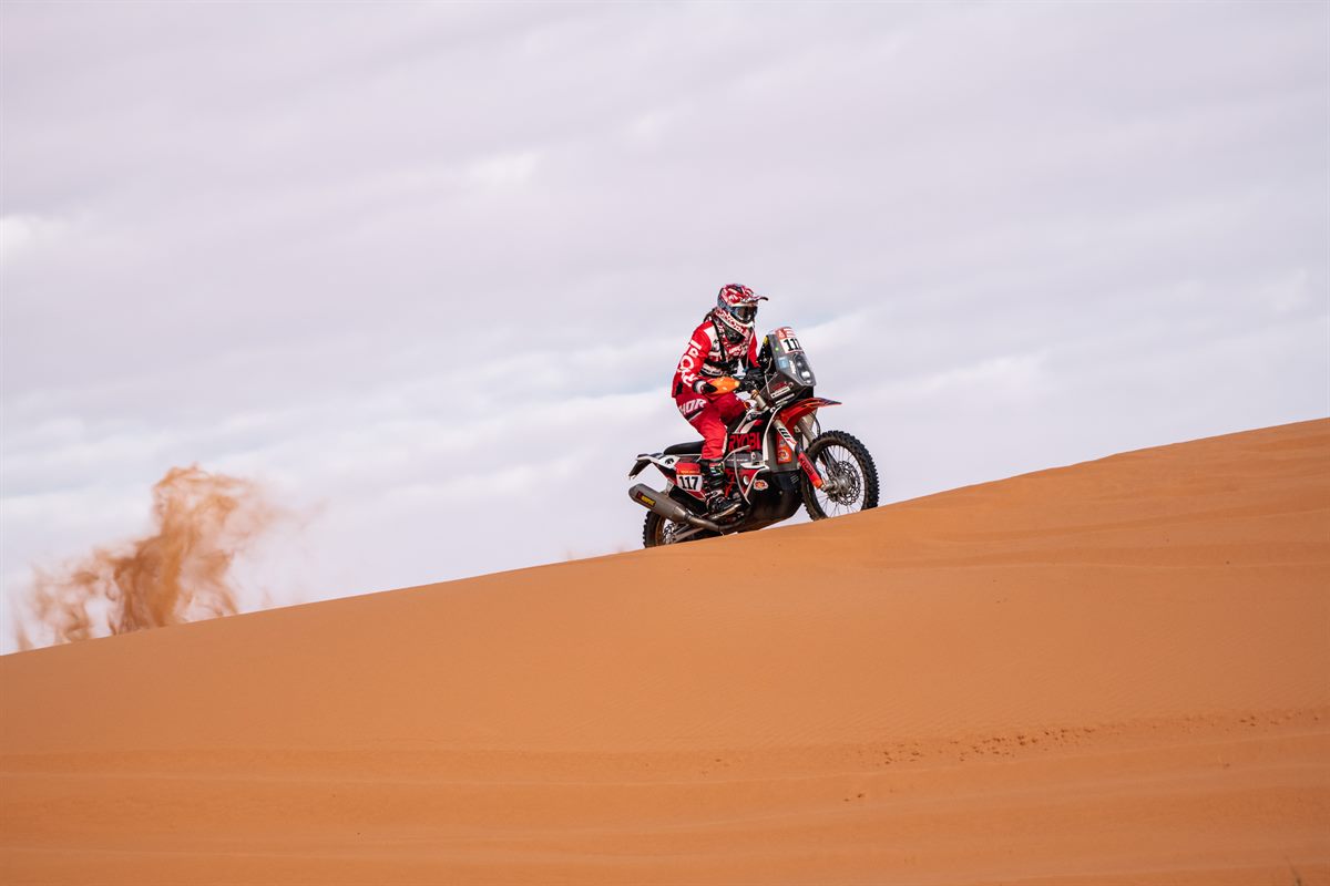 Kirsten Landman at the 2020 Dakar Rally. Photo credit: FotoP