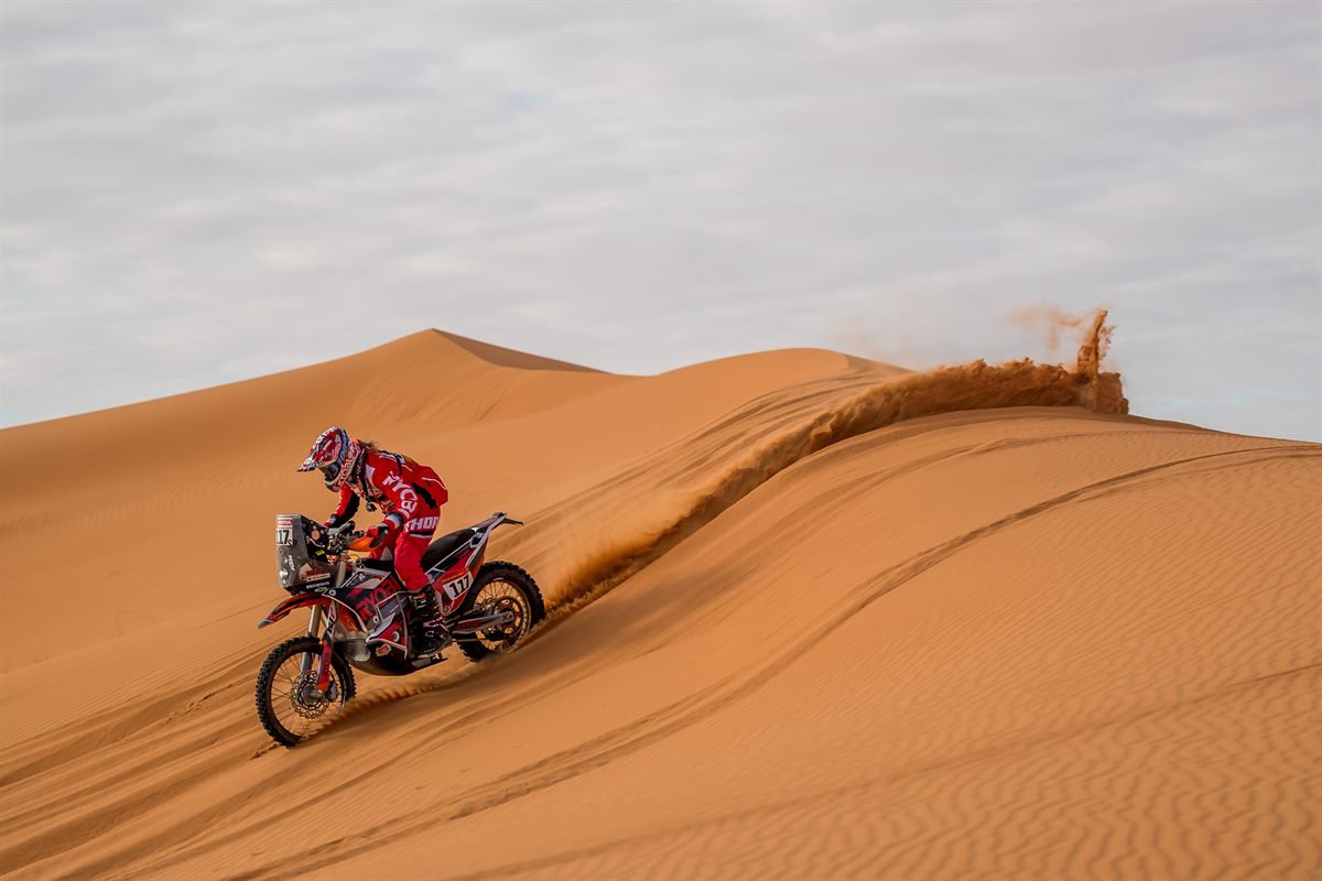 Kirsten Landman at the 2020 Dakar Rally. Photo credit: FotoP