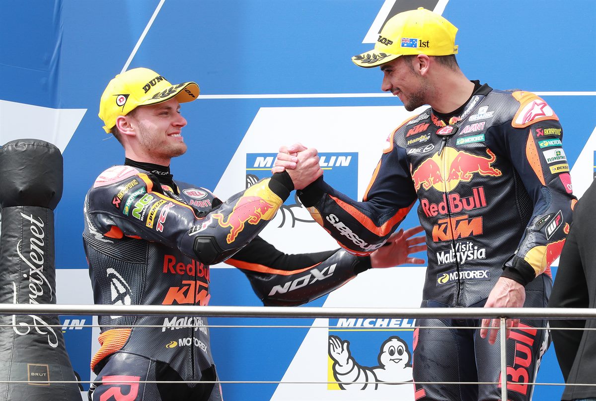 Binder & Oliveira on the 2017 Moto2 Australian GP podium