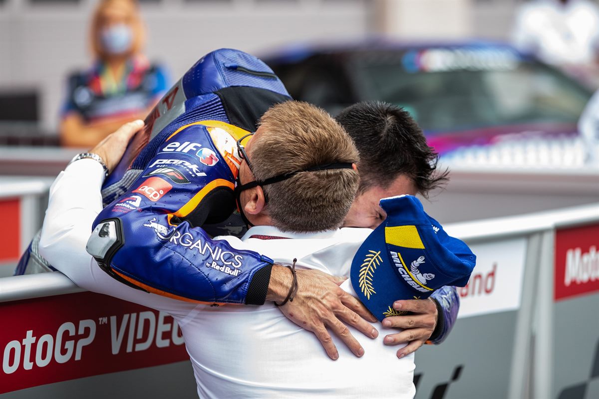 Miguel Oliveira Red Bull KTM Tech3 and Pit Beirer MotoGP 2020 Styria