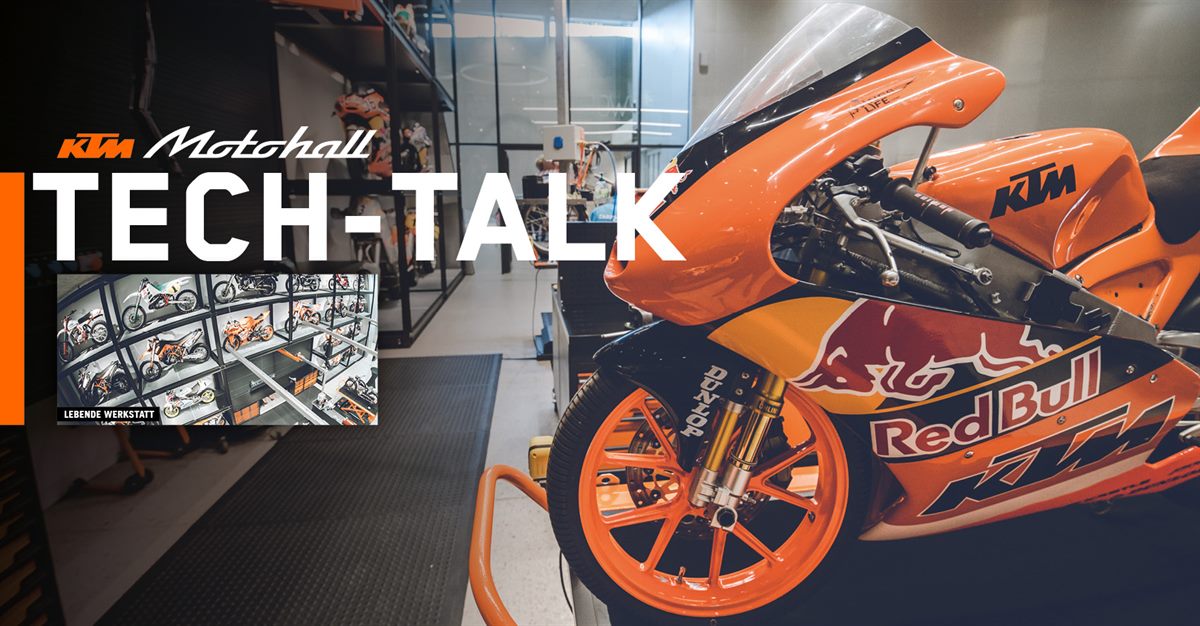 Tech-Talks in der lebenden Werkstatt der KTM Motohall