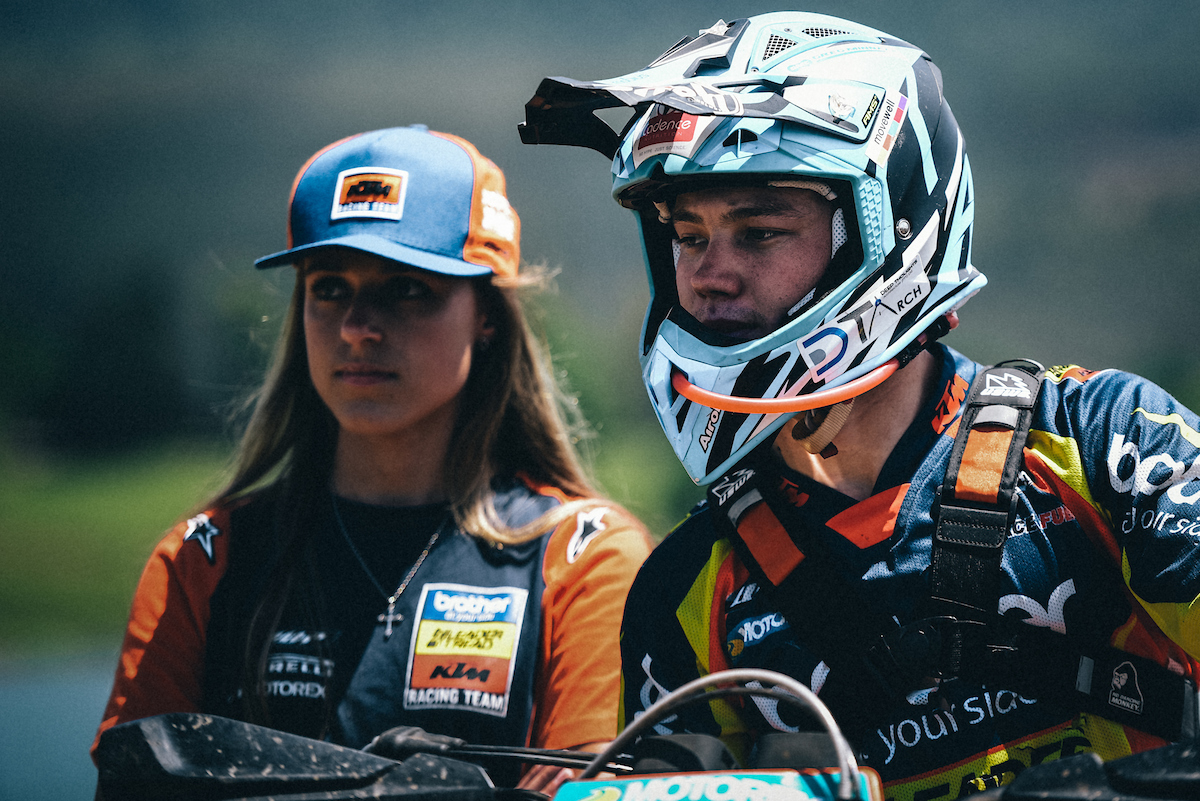 Rising E1 rider Bradley Cox.