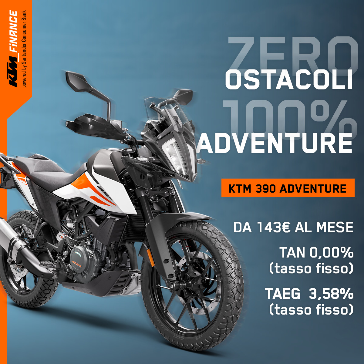 KTM 390 Adventure Promo Interessi Zero