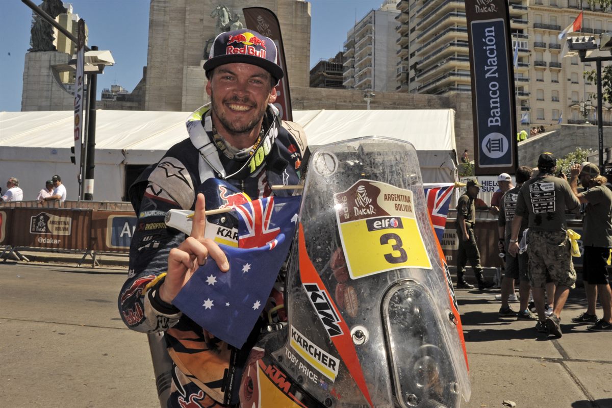 Toby Price KTM 450 RALLY Podium Dakar 2016