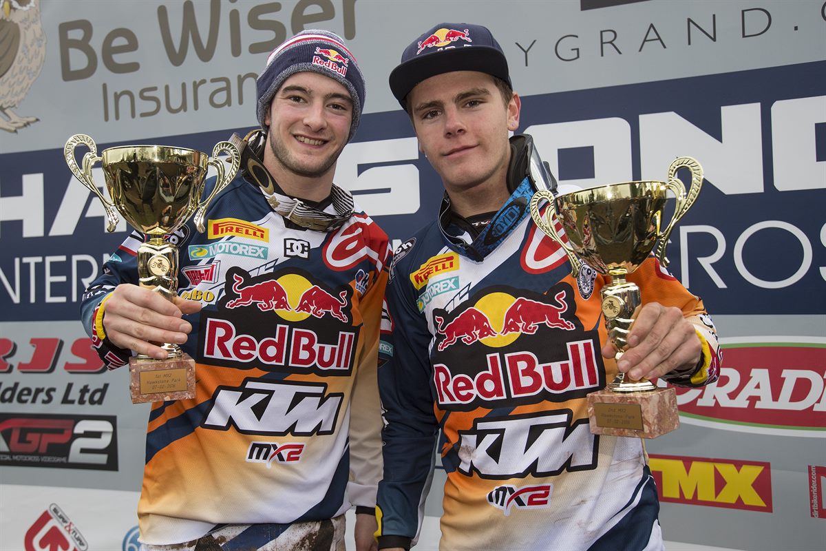 Jeffrey Herlings & Davy Pootjes Podium Hawkstone 2016