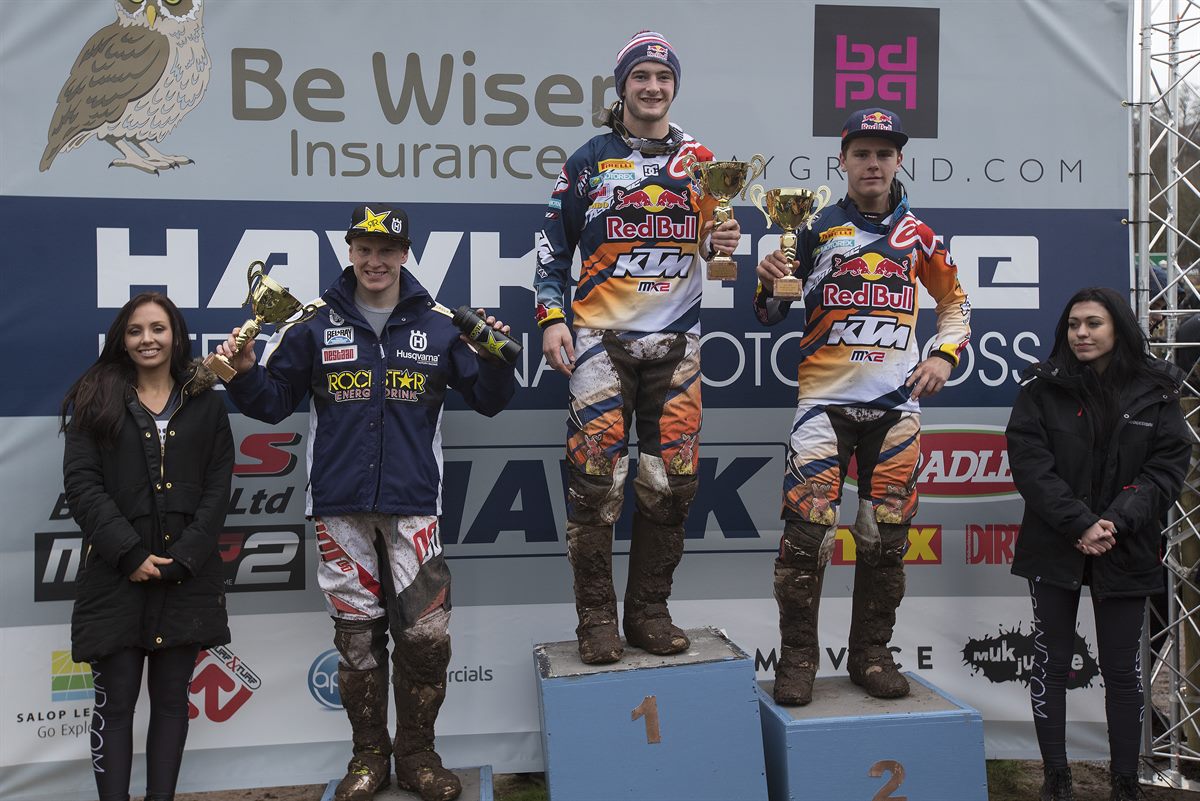 Jeffrey Herlings & Davy Pootjes Podium Hawkstone 2016