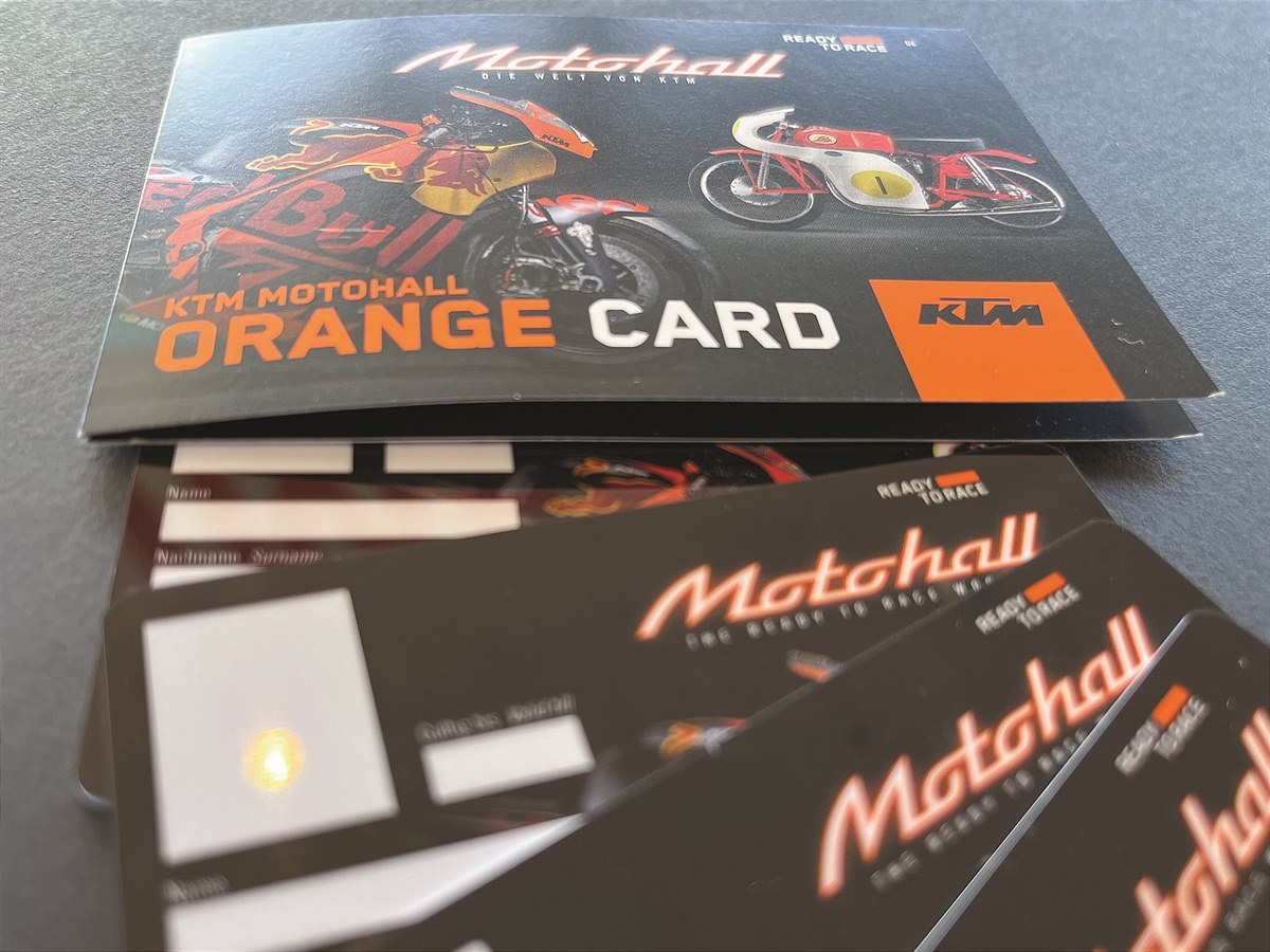 KTM Motohall Orange Card