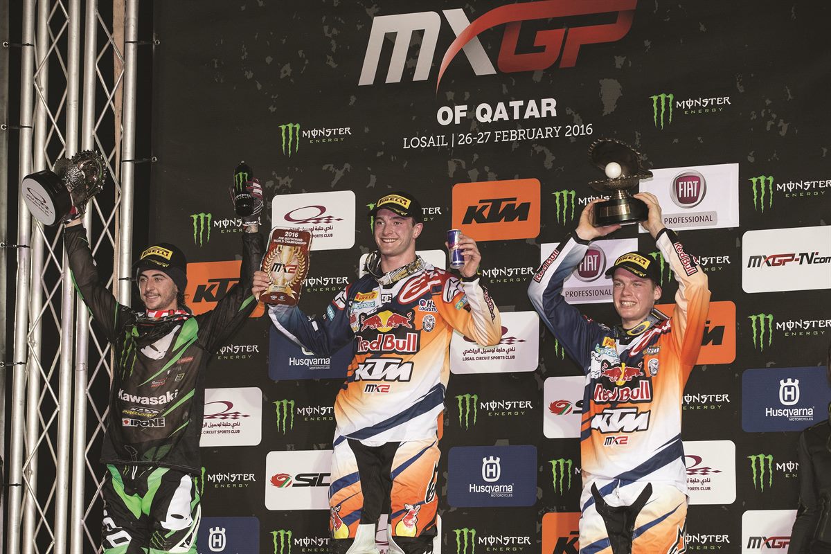 Jeffrey Herlings & Pauls Jonass Podium Qatar 2016