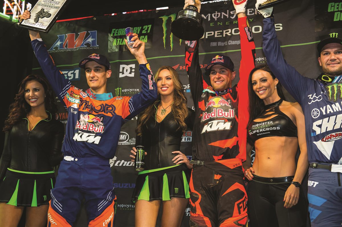 Ryan Dungey & Marvin Musquin Podium Atlanta 2016