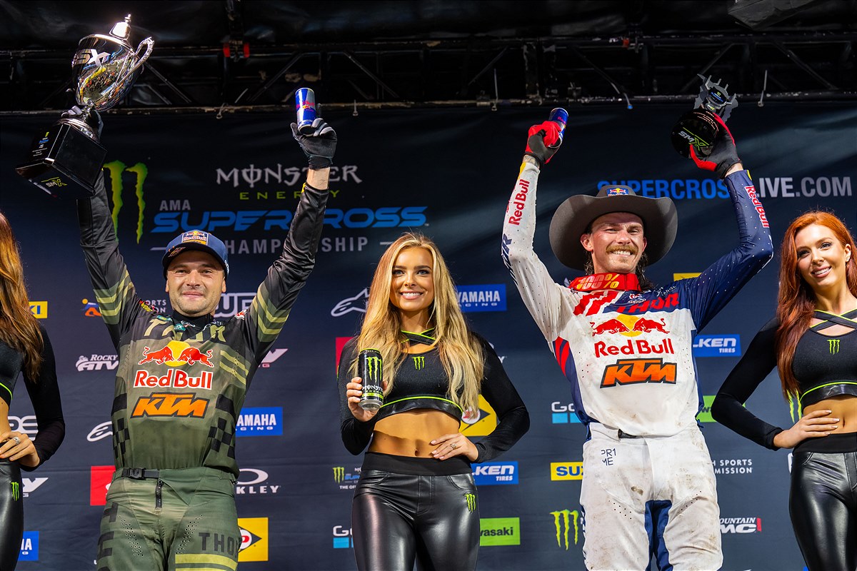COOPER WEBB AND AARON PLESSINGER PODIUM