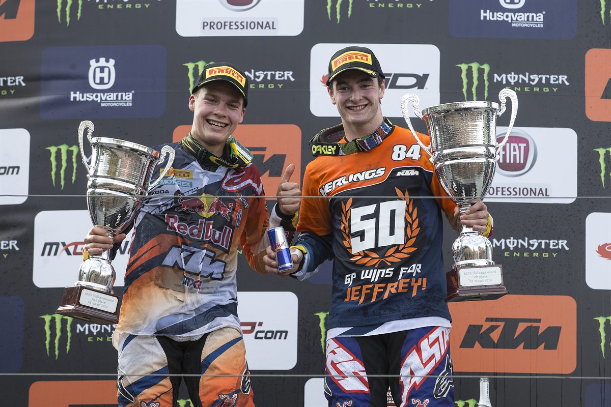 Jeffrey Herlings & Pauls Jonass Podium Valkenswaard 2016