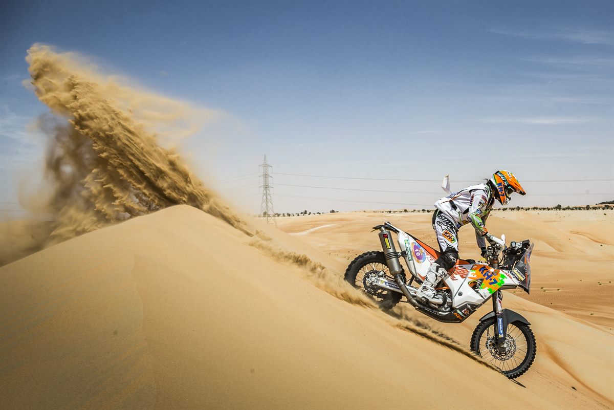 Laia Sanz KTM 450 RALLY Abu Dhabi 2016