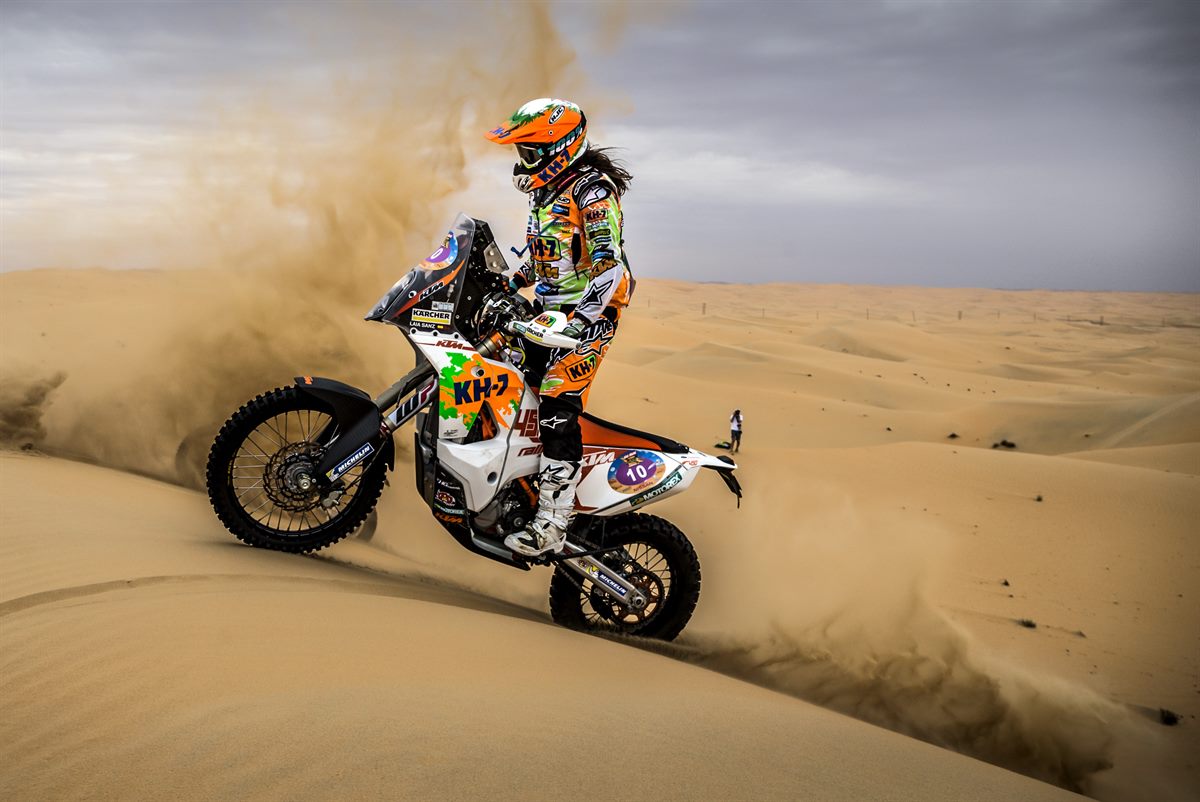 Laia Sanz KTM 450 RALLY Abu Dhabi 2016