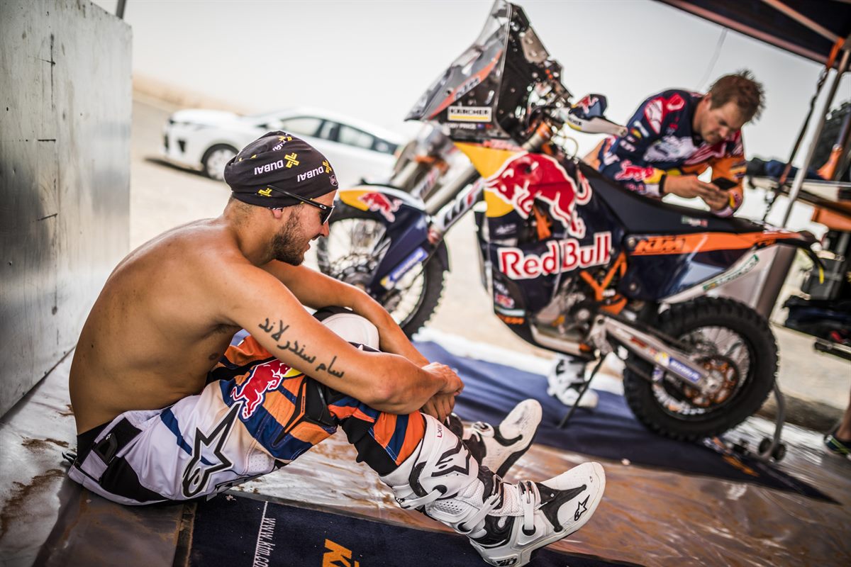 Toby Price & Sam Sunderland KTM 450 RALLY Abu Dhabi 2016