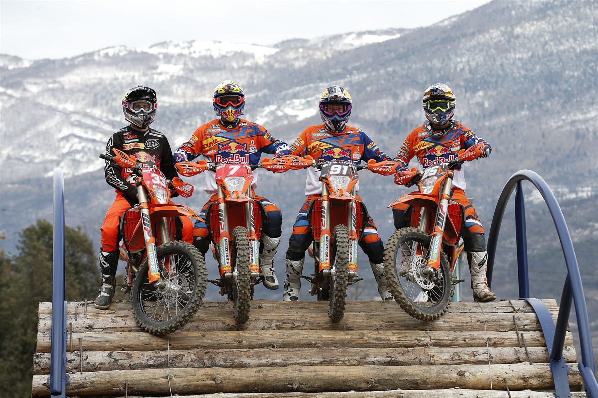 Taylor Robert, Christophe Nambotin, Nathan Watson & Ivan Cervantes KTM 250350 EXC-F 2016