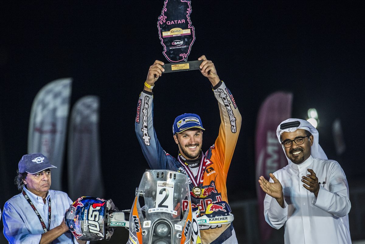 Sam Sunderland KTM 450 RALLY Podium Qatar 2016