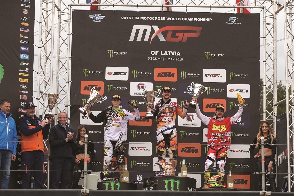 Jeffrey Herlings Podium Kegums 2016