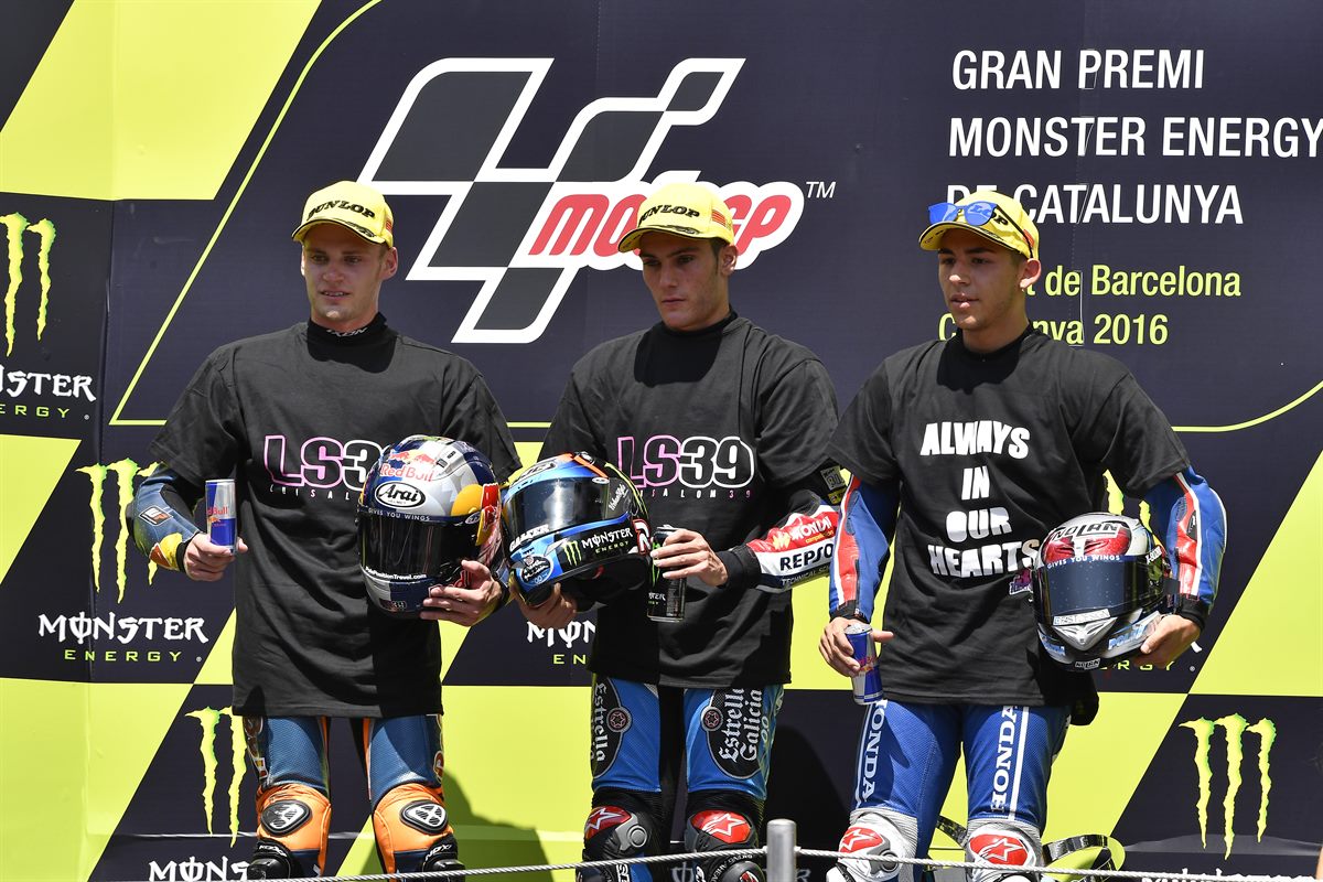 Brad Binder Podium Barcelona 2016