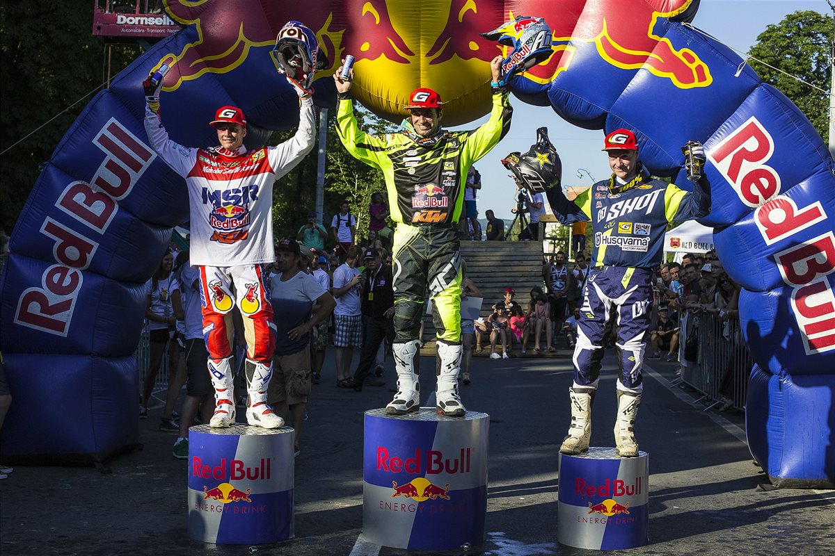 Jonny Walker & Alfredo Gomez Podium Prologue Romaniacs 2016