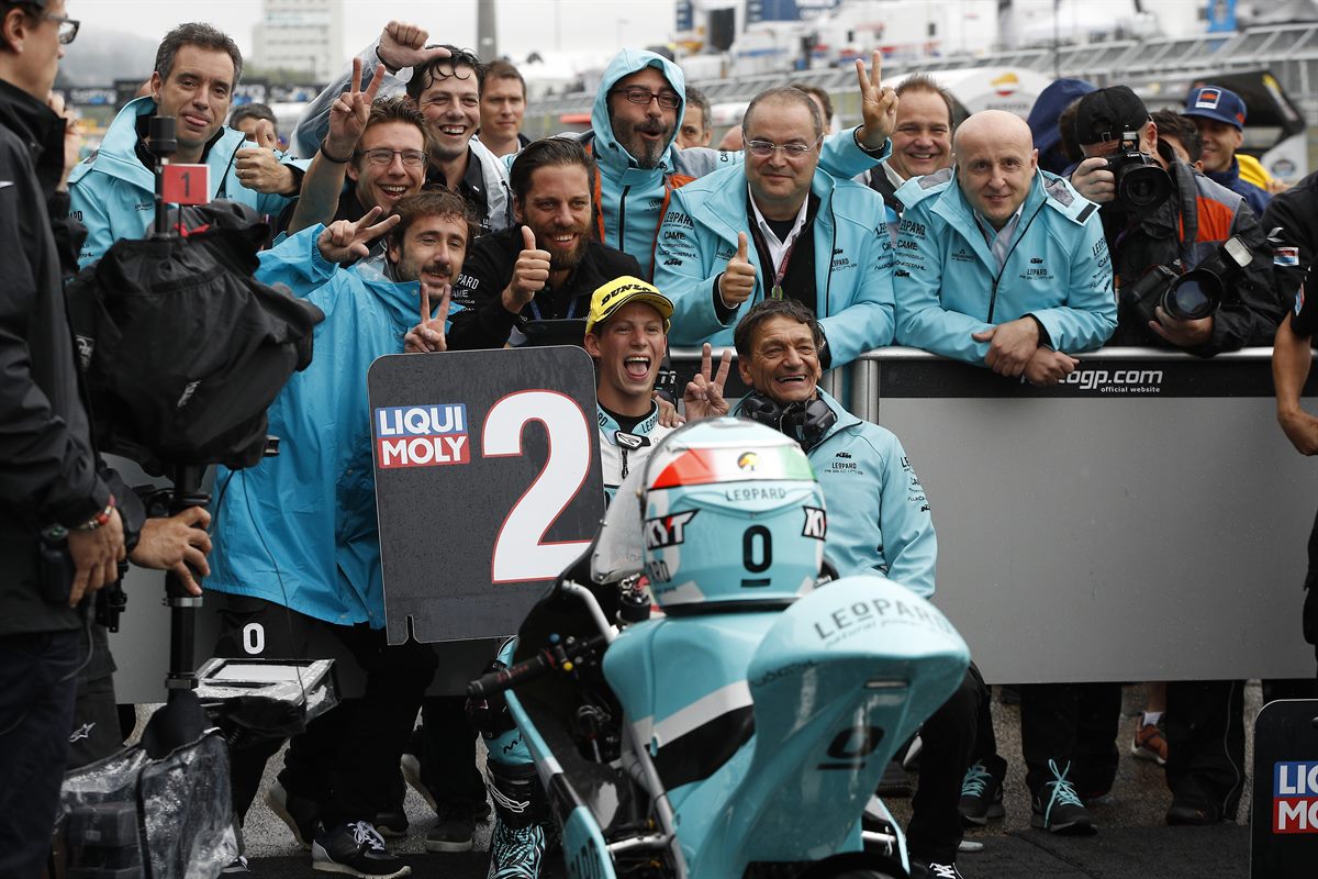 Andrea Locatelli & Team KTM RC250 GP Parc Ferme Sachsenring 2016