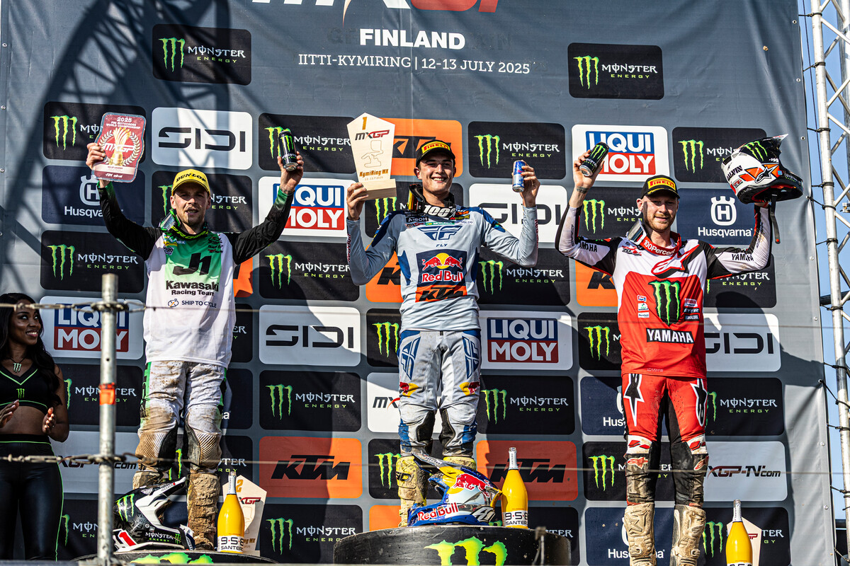 MXGP podium 2025 Grand Prix of FIN