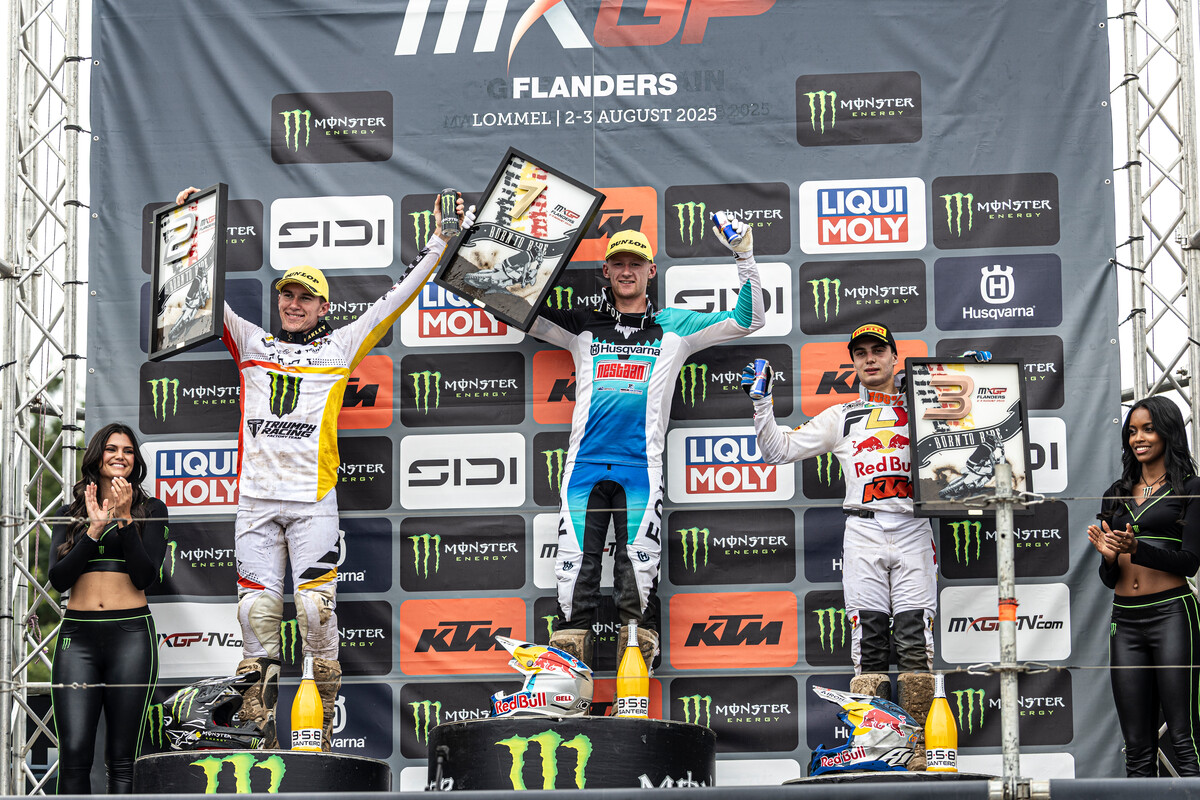 MX2 podium 2025 Grand Prix of Flanders