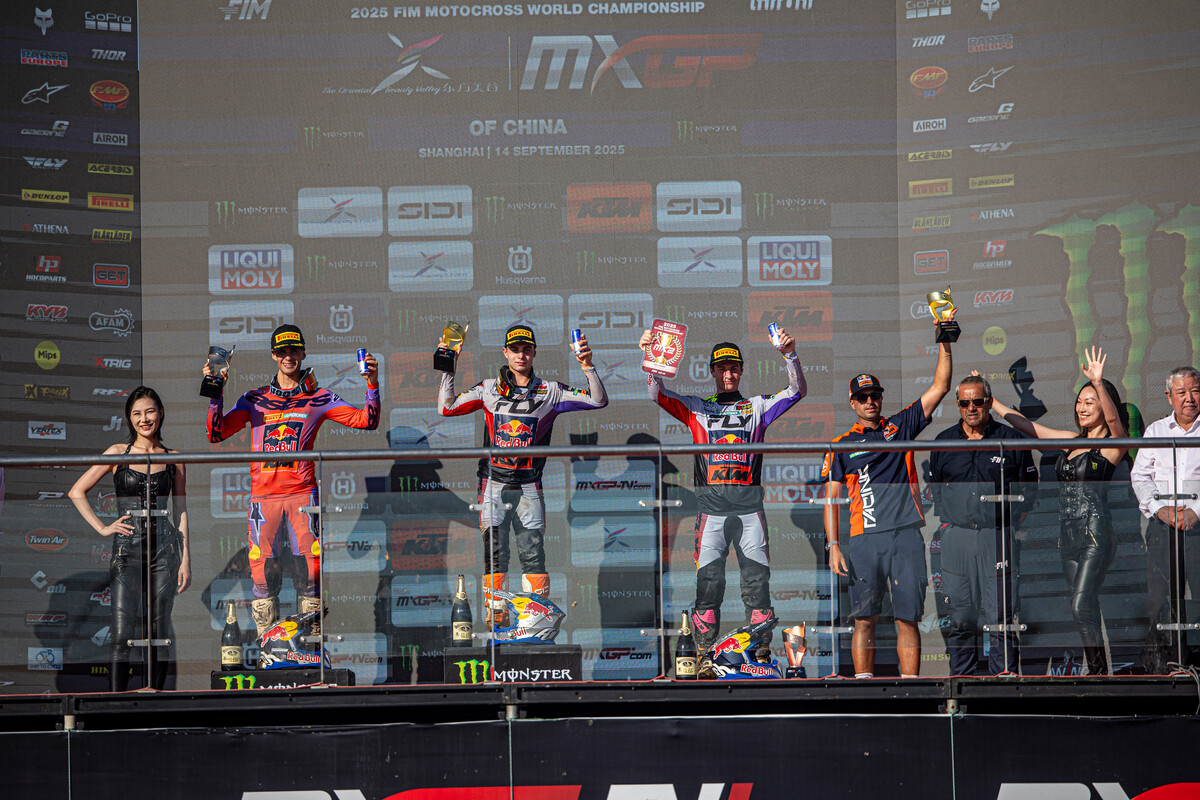 Grand Prix podiums at MXGP China