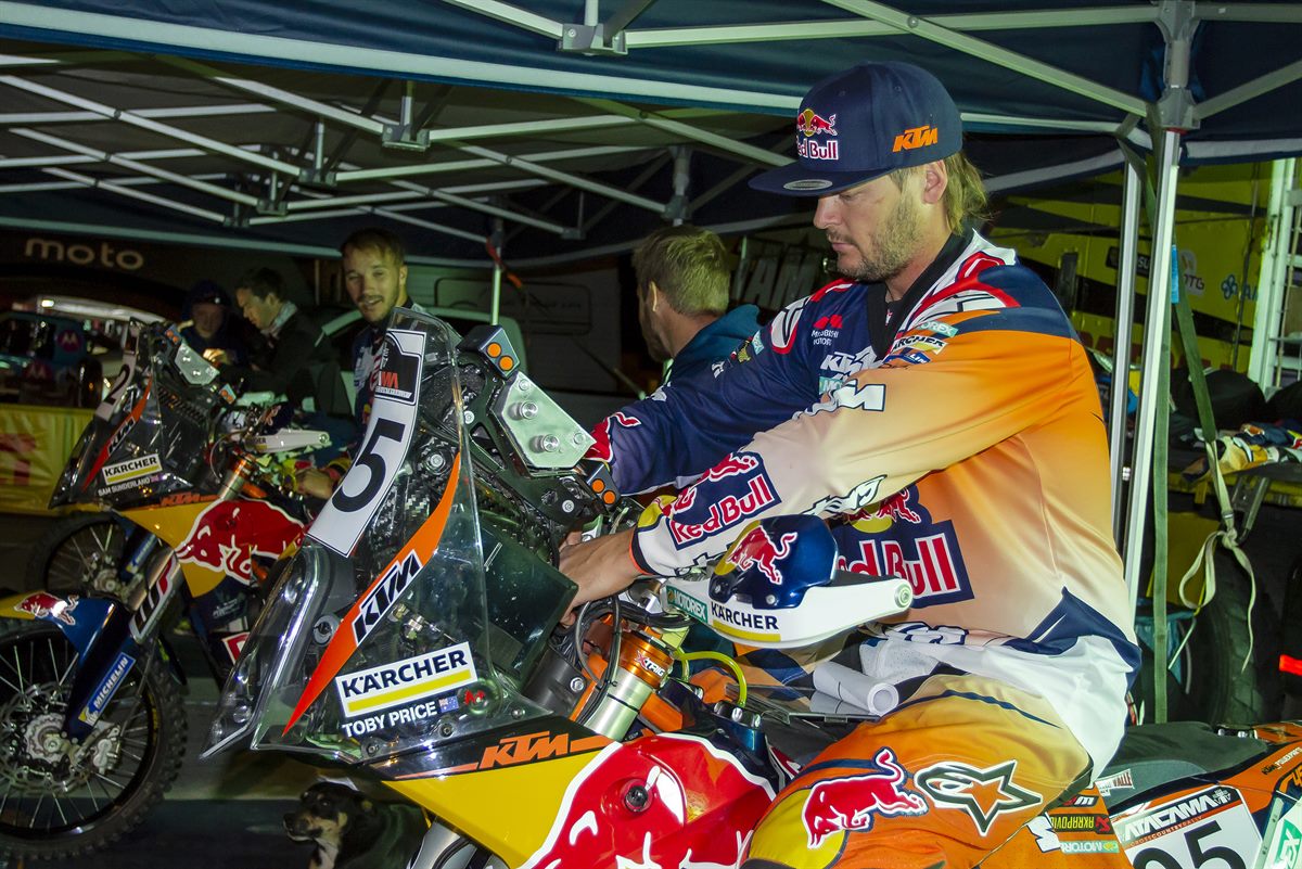 Toby Price KTM 450 RALLY Paddock Atacama 2016