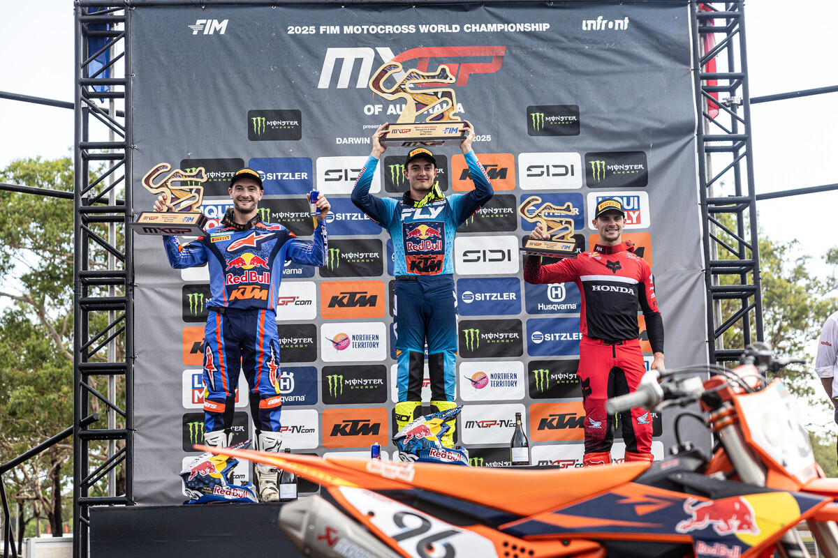 MXGP podium 2025 Grand Prix of Australia