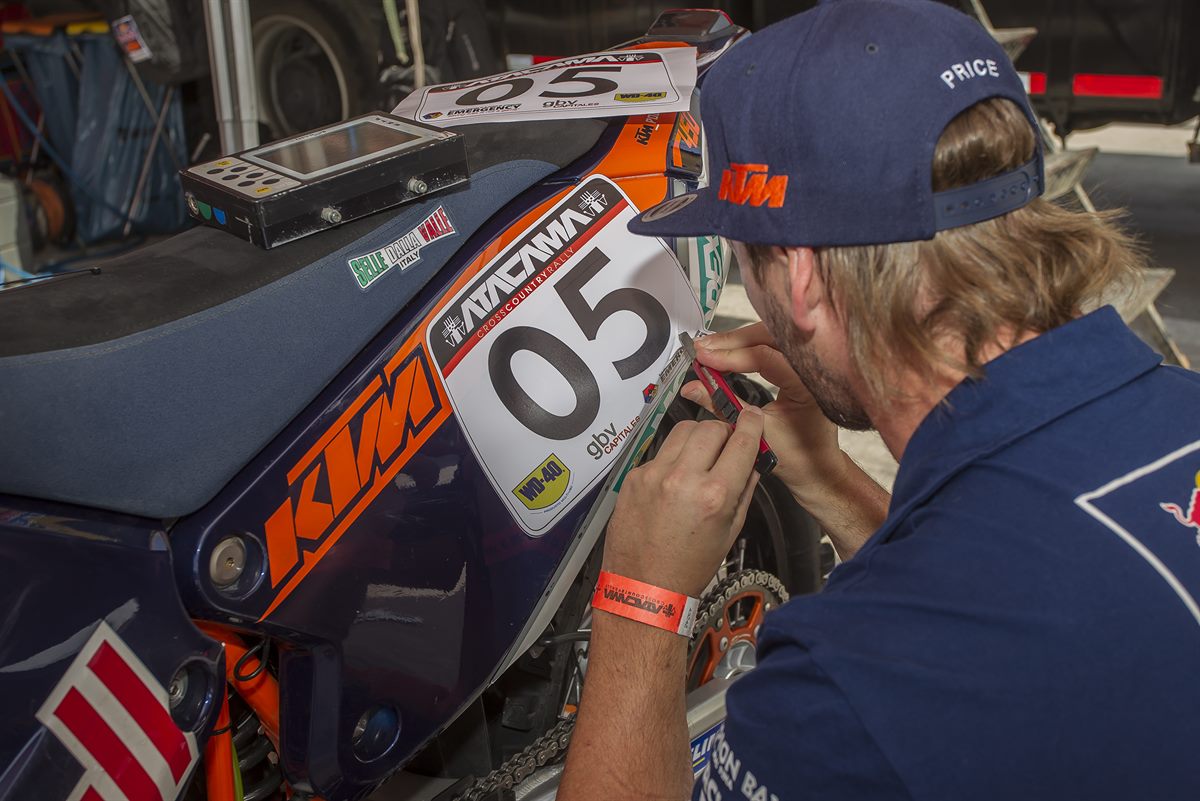 Toby Price KTM 450 RALLY Paddock Atacama 2016